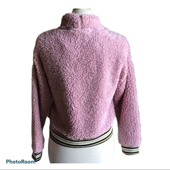 Nanette Lapore pink teddy soft sweatshirt - Picture 4 of 10
